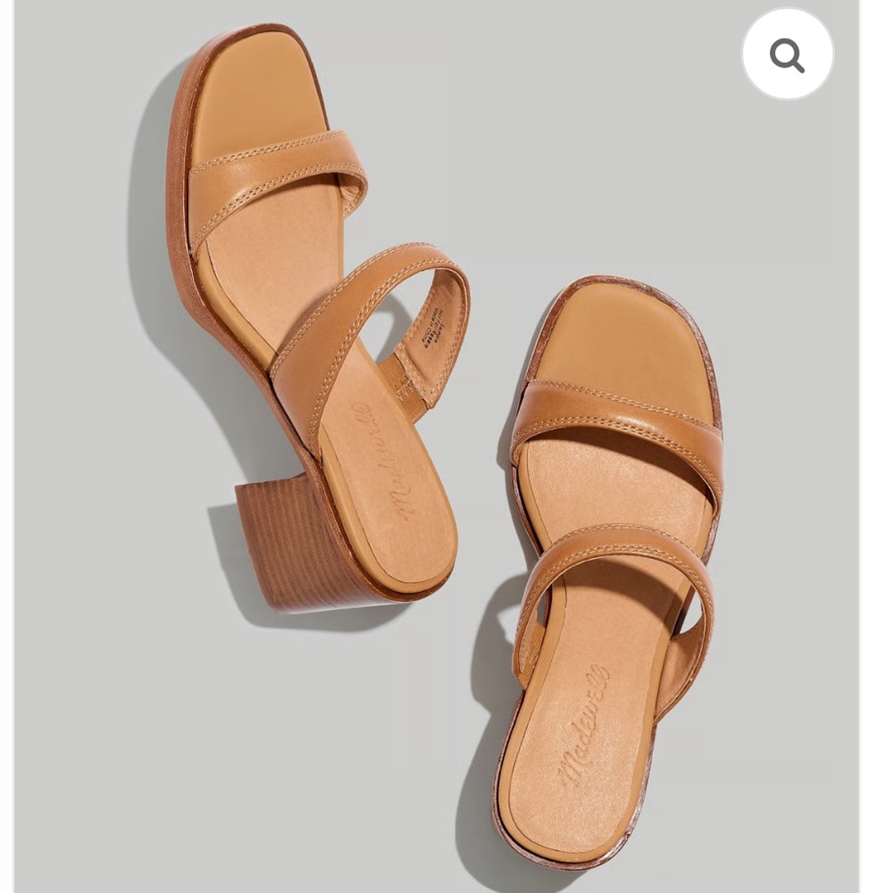 Madewell Saige Double Strap Sandal, Camel